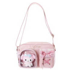 Japan Sanrio Shoulder Bag with Plush Pocket - My Melody