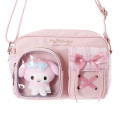Japan Sanrio Shoulder Bag with Plush Pocket - My Melody - 2