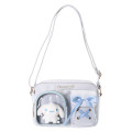 Japan Sanrio Shoulder Bag with Plush Pocket - Cinnamoroll - 1