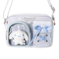 Japan Sanrio Shoulder Bag with Plush Pocket - Cinnamoroll - 2