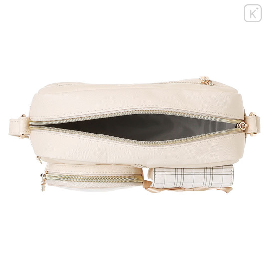 Japan Sanrio Shoulder Bag with Plush Pocket - Pochacco - 6