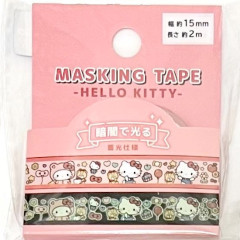 Japan Sanrio Luminous Masking Tape - Hello Kitty