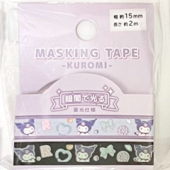 Japan Sanrio Luminous Masking Tape - Kuromi