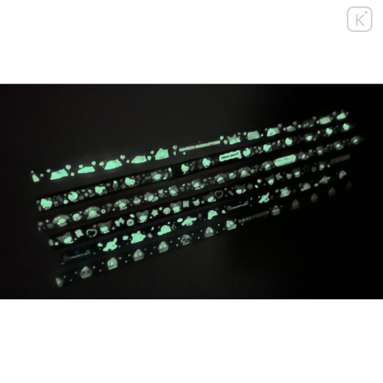 Japan Sanrio Luminous Masking Tape - Kuromi - 3