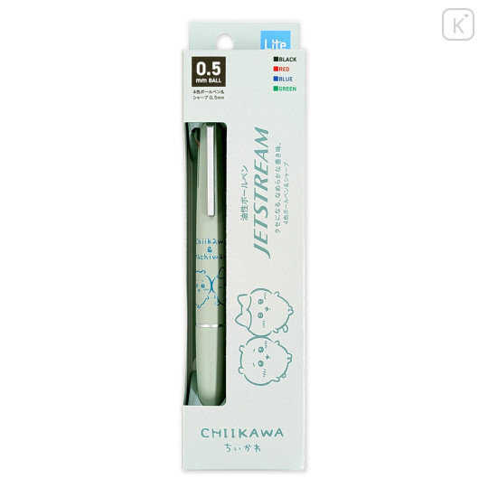 Japan Chiikawa Jetstream Lite Touch 4&1 Multi Ballpoint Pen + Mechanical Pencil - Chiikawa & Hachiware : 0.5mm Mint - 2