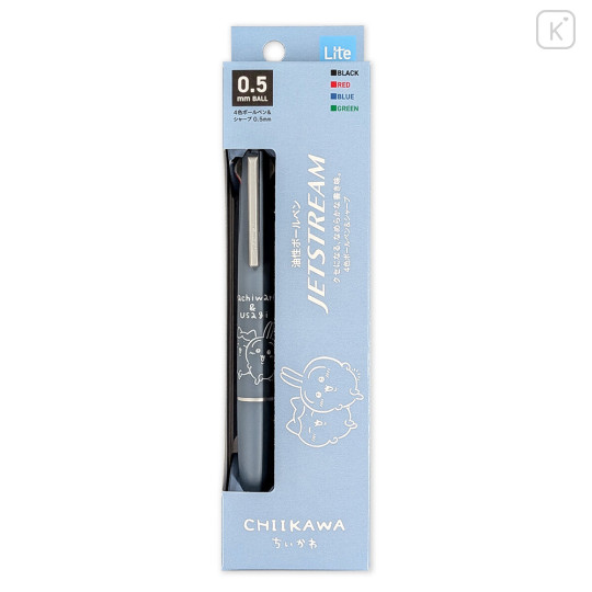 Japan Chiikawa Jetstream Lite Touch 4&1 Multi Ballpoint Pen + Mechanical Pencil - Hachiware & Usagi : 0.5mm Blue - 2