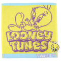 Japan Looney Tunes Mini Towel Jacquard Handkerchief - Tweety : Yellow Purple - 1