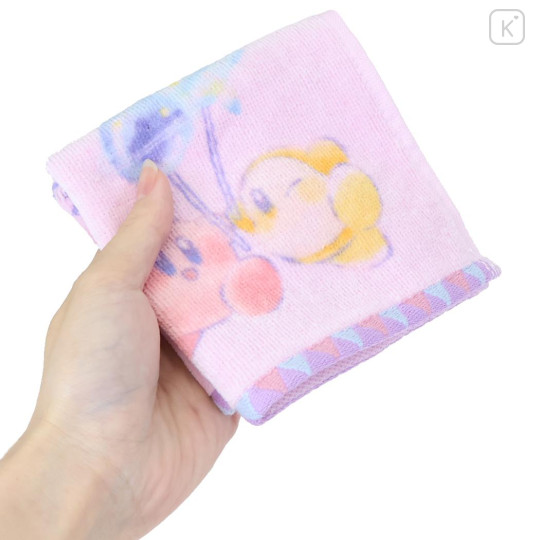 Japan Kirby Mini Towel Jacquard Handkerchief - Kirby & Waddle Dee : Pink - 3