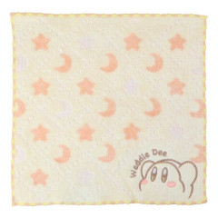 Japan Kirby Mini Towel Jacquard Handkerchief - Waddle Dee : Light Yellow Star Moon