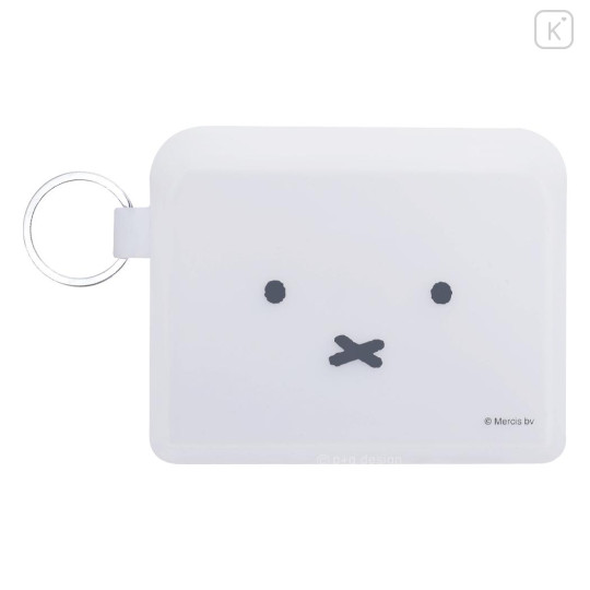 Japan Miffy Flappo Silicone Mini Accessory Pouch - Miffy : White Face - 1