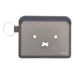 Japan Miffy Flappo Silicone Mini Accessory Pouch - Miffy : Black Face