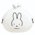 Japan Miffy Pochi Silicone Mini Accessory Pouch - Miffy : White - 1