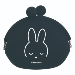 Japan Miffy Pochi Silicone Mini Accessory Pouch - Miffy : Black