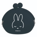 Japan Miffy Pochi Silicone Mini Accessory Pouch - Miffy : Black - 1