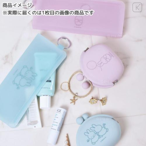 Japan Miffy Pochi Silicone Mini Accessory Pouch - Miffy : Light Purple - 4