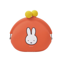 Japan Miffy Pochi Silicone Mini Accessory Pouch - Miffy : Orange