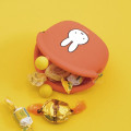 Japan Miffy Pochi Silicone Mini Accessory Pouch - Miffy : Orange - 3