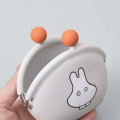 Japan Miffy Pochi Silicone Mini Accessory Clasp Pouch - Ghost Grey - 2