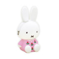 Japan Miffy Pochi Silicone Mini Accessory Pouch - Miffy : 3D Sitting Pink Dress - 1