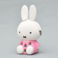 Japan Miffy Pochi Silicone Mini Accessory Pouch - Miffy : 3D Sitting Pink Dress - 4
