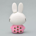Japan Miffy Pochi Silicone Mini Accessory Pouch - Miffy : 3D Sitting Pink Dress - 5