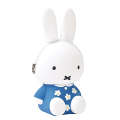 Japan Miffy Pochi Silicone Mini Accessory Pouch - Miffy : 3D Sitting Blue Dress