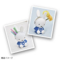 Japan Miffy Pochi Silicone Mini Accessory Pouch - Miffy : 3D Sitting Blue Dress - 2