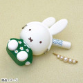 Japan Miffy Pochi Silicone Mini Accessory Pouch - Miffy : 3D Sitting Green Dress - 2