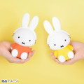 Japan Miffy Pochi Silicone Mini Accessory Pouch - Miffy : 3D Sitting Orange Dress - 4
