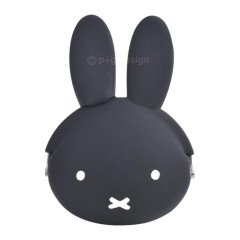 Japan Miffy Mimi Pochi Pouch - Miffy : Black