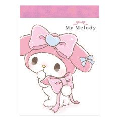 Japan Sanrio Mini Notepad - My Melody : Cheerful Ribbon