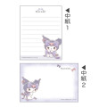 Japan Sanrio Mini Notepad - Kuromi : Cheerful Ribbon - 2