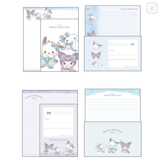 Japan Sanrio Letter Writing Set - Cinnamoroll & Kuromi & Pochacco : Cheerful Ribbon - 2