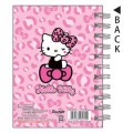 Japan Sanrio A6 Ring Notebook - Hello Kitty : Gal Art Big Ribbon Leopard - 2