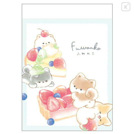 Japan Kamio Mini Notepad - Dog Fruit Tart - 1