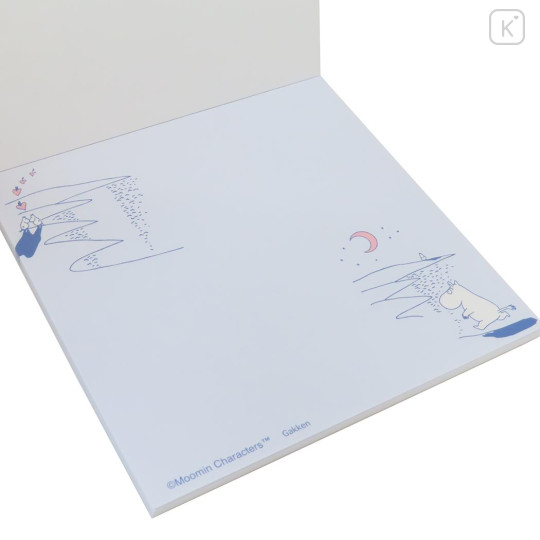 Japan Moomin Square Memo Pad - Moomintroll : Light Blue - 2