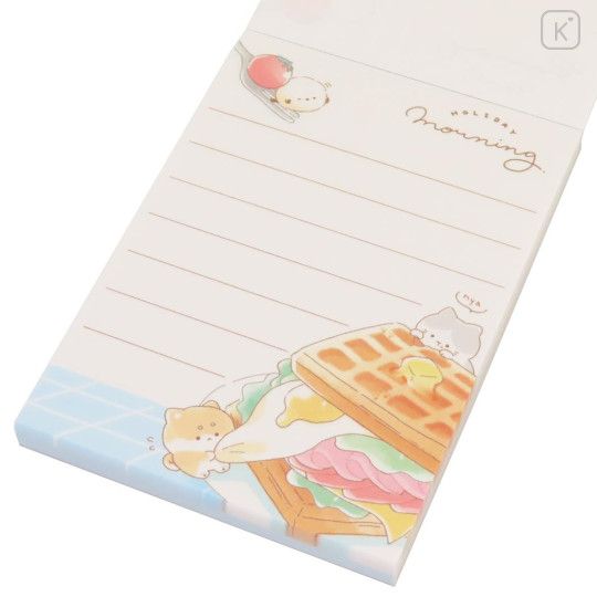 Japan Kamio Mini Notepad - Dog Cat Good Morning Sandwich - 2