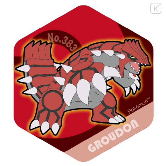 Japan Pokemon Honeycomb Acrylic Magnet - Groudon - 1
