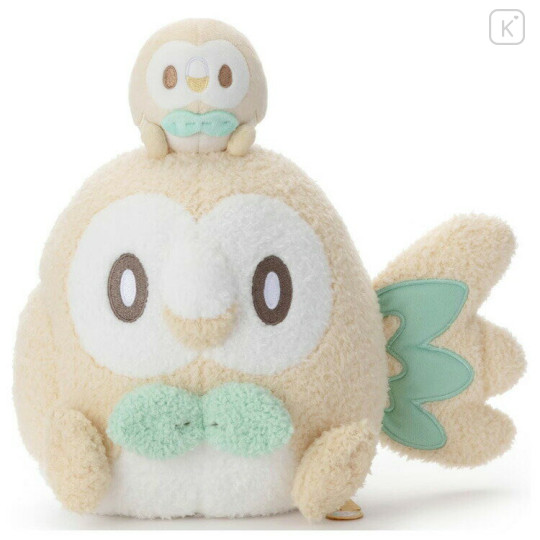 Japan Pokemon Fluffy Plush Toy - Rowlet with Doll - 1