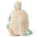Japan Pokemon Fluffy Plush Toy - Rowlet with Doll - 3