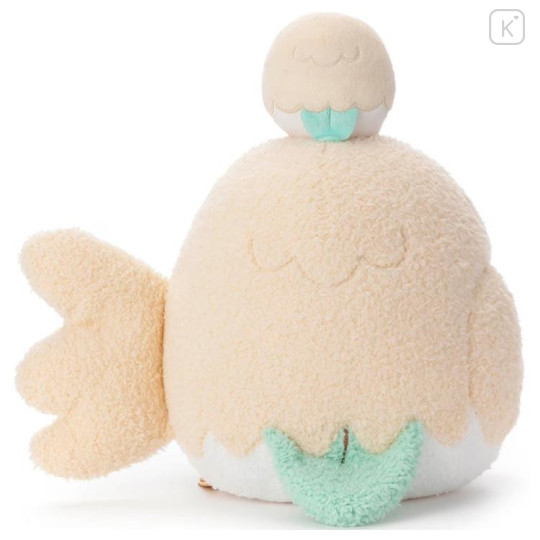 Japan Pokemon Fluffy Plush Toy - Rowlet with Doll - 4