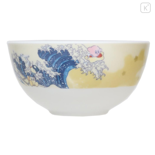 Japan Kirby Porcelain Tea Bowl - Kirby & Waddle Dee : Great Wave Float Island - 1