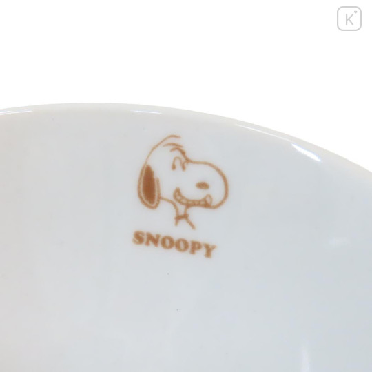 Japan Peanuts Hasami Ware Rice Bowl - Snoopy : Lemon Yellow - 3