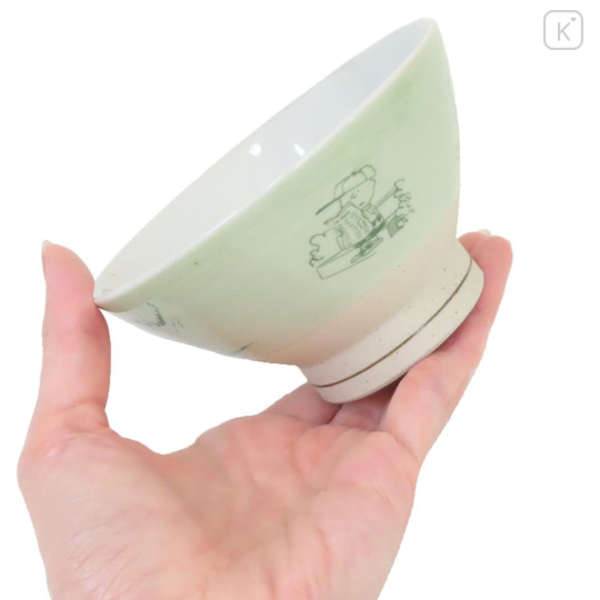 Japan Peanuts Hasami Ware Rice Bowl - Snoopy : Mint Green - 2