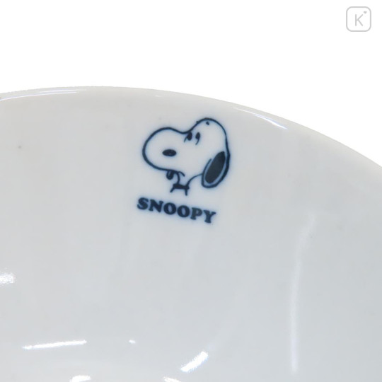 Japan Peanuts Hasami Ware Rice Bowl - Snoopy : Joe Cool Blue - 3