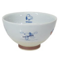 Japan Peanuts Hasami Ware Rice Bowl - Snoopy : White Snowman - 1