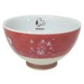 Japan Peanuts Hasami Ware Rice Bowl - Snoopy : Red Autumn - 1