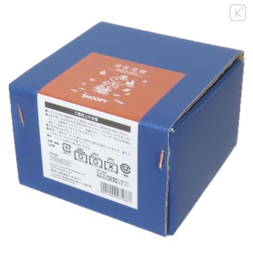 Japan Peanuts Hasami Ware Rice Bowl - Snoopy : Red Autumn - 4