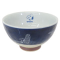 Japan Peanuts Hasami Ware Rice Bowl - Snoopy : Navy Surfing - 1