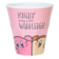 Japan Kirby Melamine Tumbler - Kirby Play With Waddle Dee Pink - 1